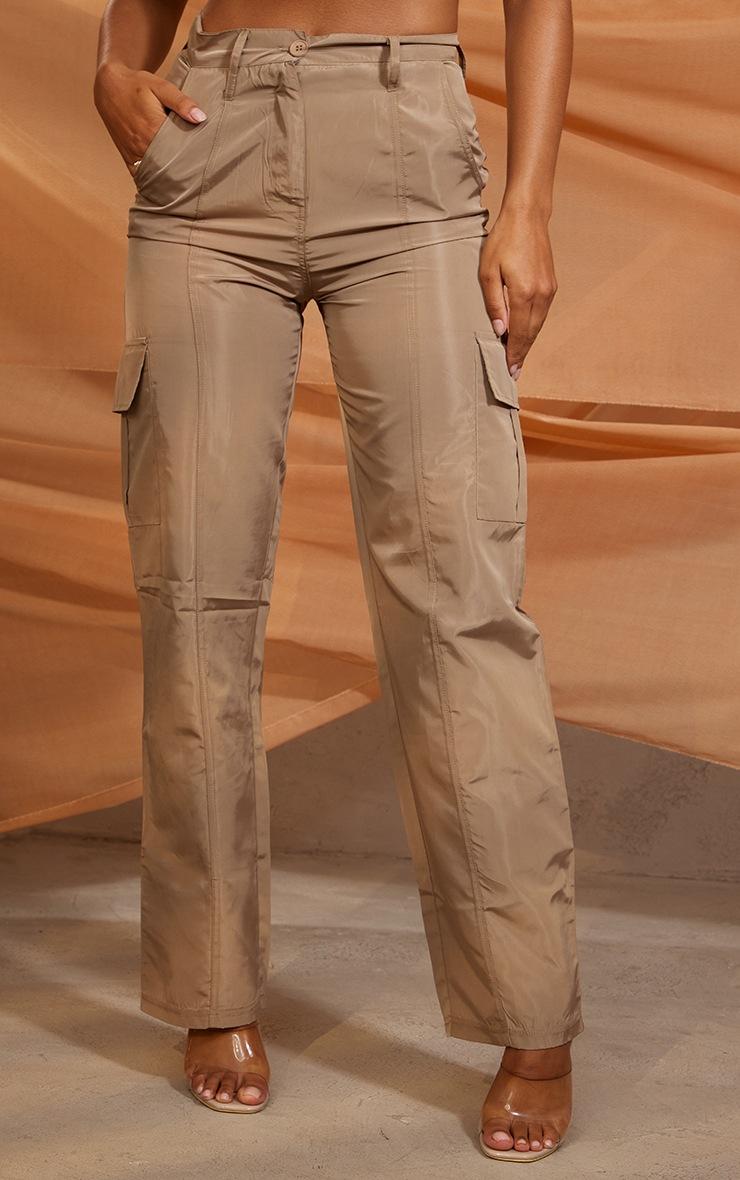 Pretty Little Thing Mocha Lightweight Pocket Cargo Pants