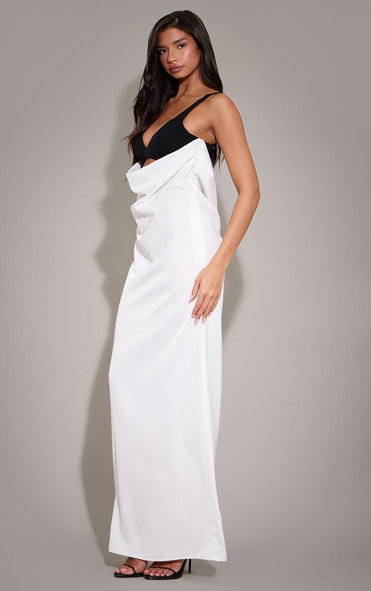 Pretty Little Thing Monochrome Underwired Strappy Maxi Dress