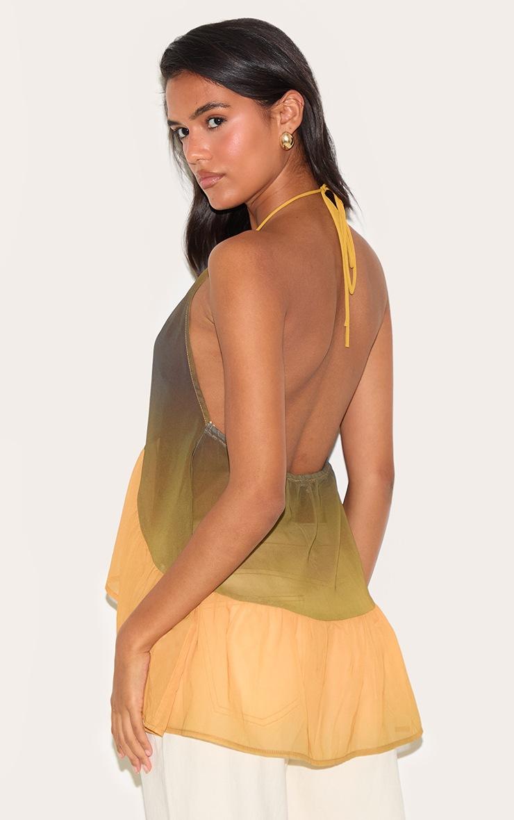 Pretty Little Thing Multi Chiffon Printed Halterneck Top