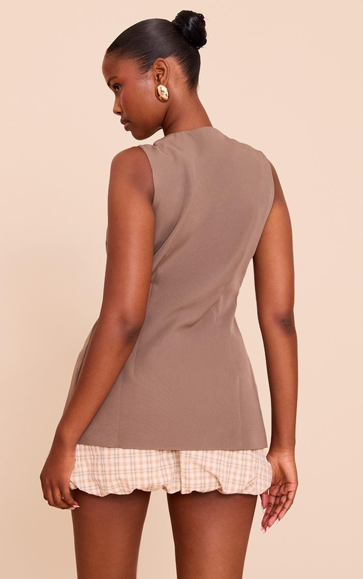 Pretty Little Thing Mushroom Button Up Sleeveless Vest