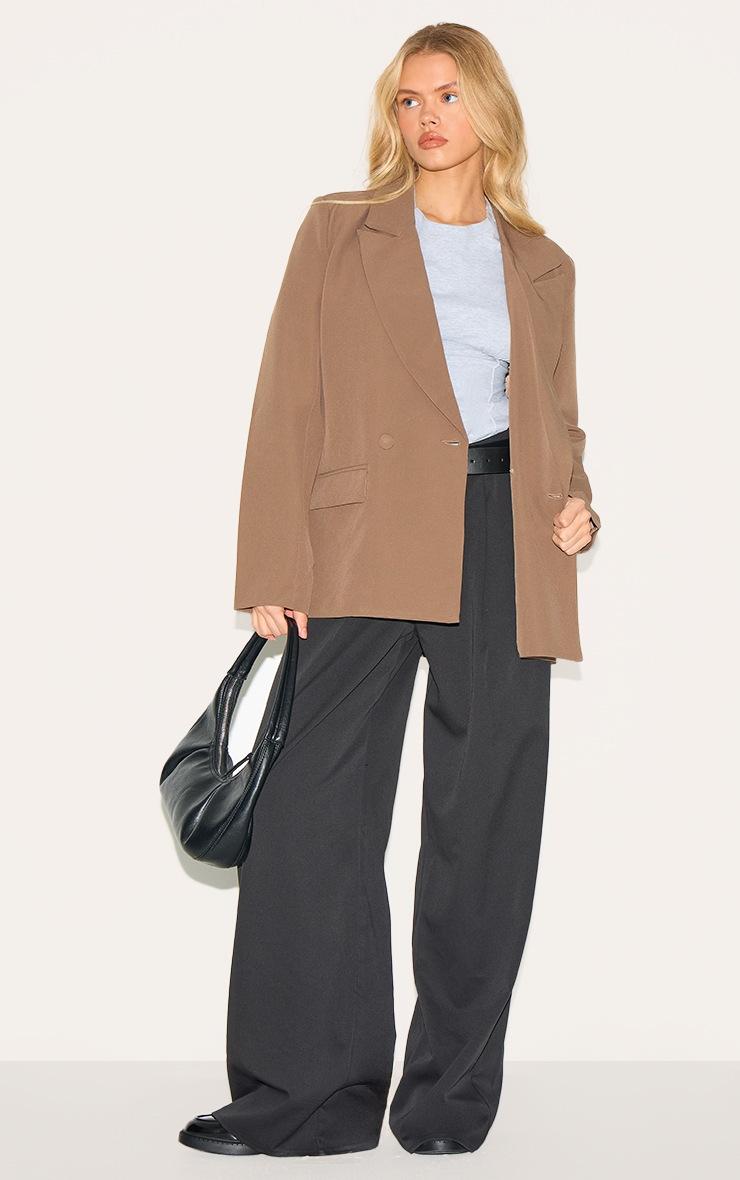 Pretty Little Thing Mushroom Double Breasted Oversized Boxy Fit Blazer