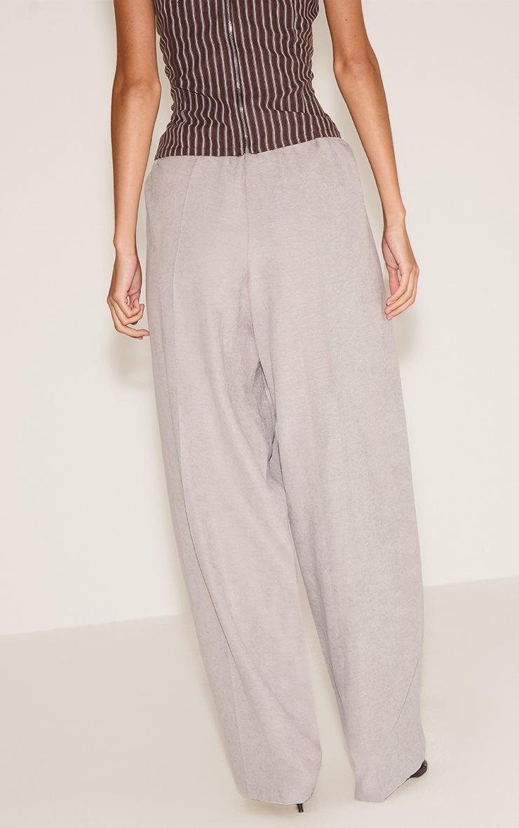 Pretty Little Thing Mushroom Peachskin Wide Leg Pants