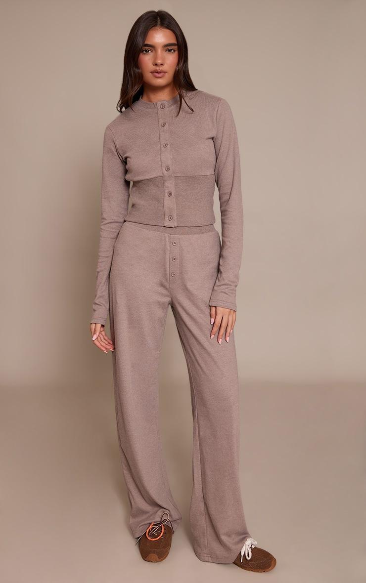 Pretty Little Thing Mushroom Super Soft Wide Leg Pants