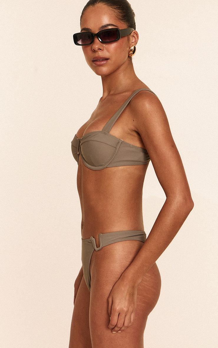 Pretty Little Thing Mushroom U Bar Tanga Bikini Bottoms