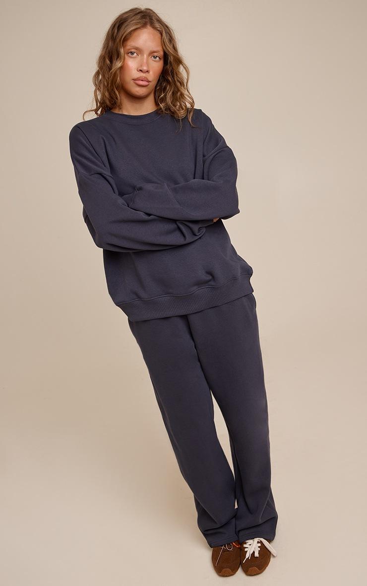 Pretty Little Thing Navy Oversized Sweat Tracksuit Set