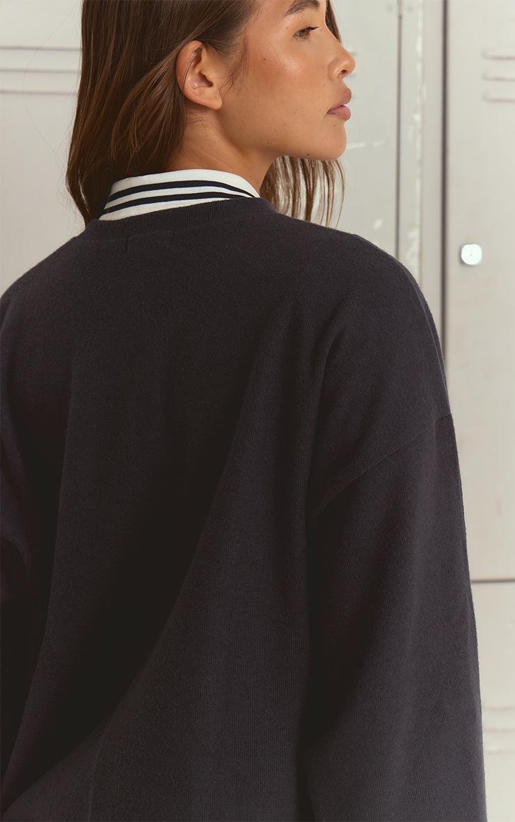 Pretty Little Thing Navy Soft Touch Zip Through Sweatshirt