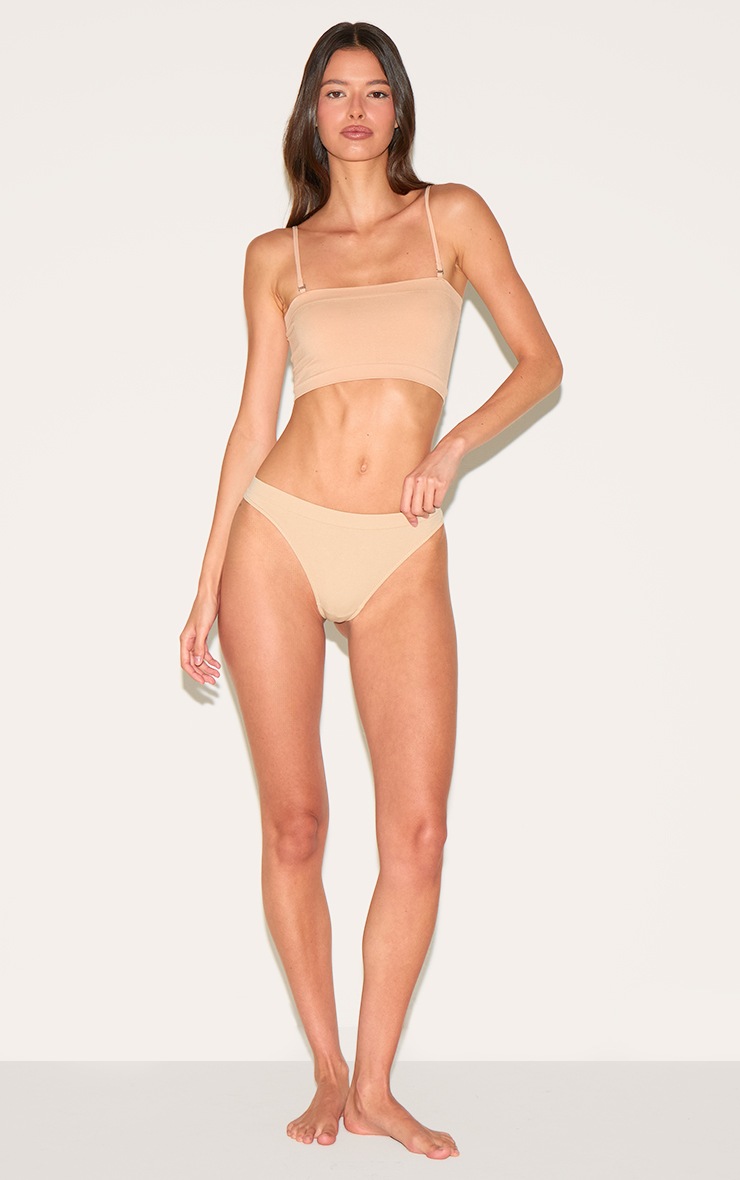 Pretty Little Thing Nude Seamless Bandeau Removeable Strap Bra