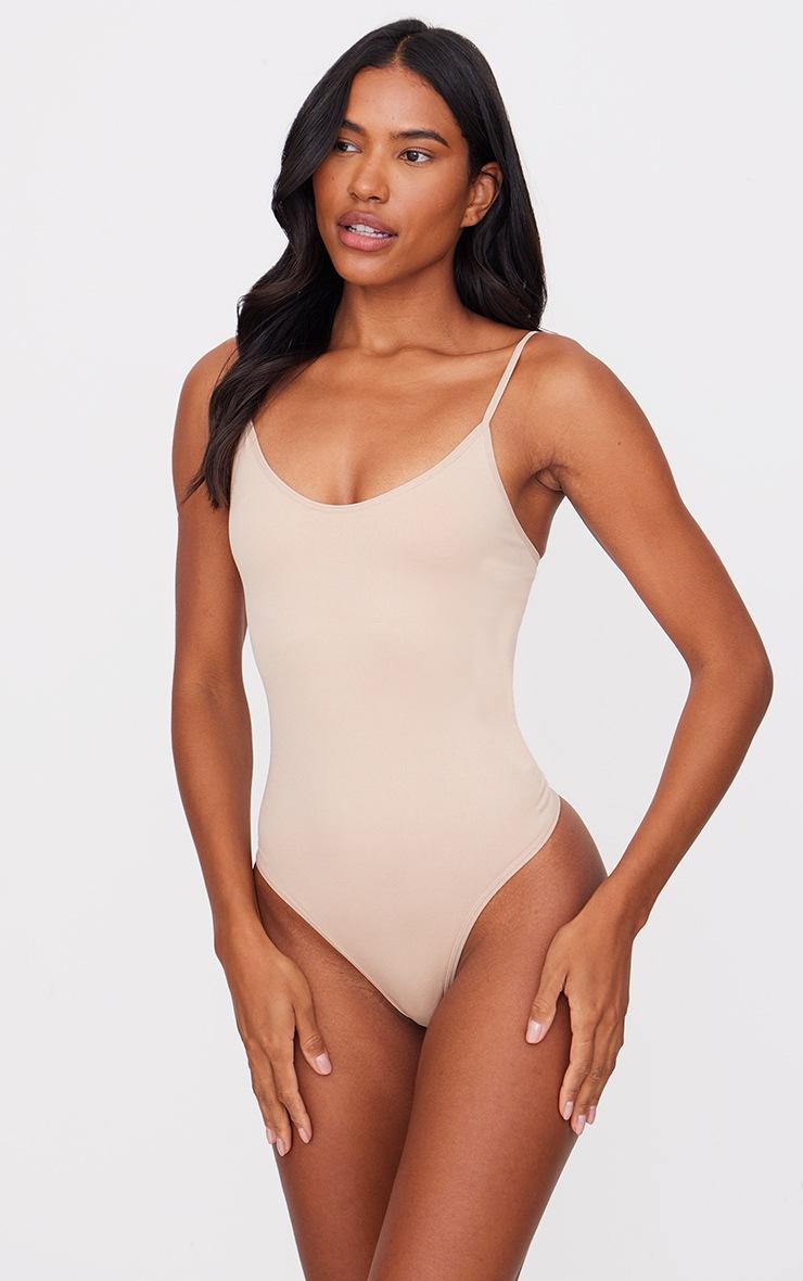 Pretty Little Thing Nude Shapewear Solution Thong Bodysuit