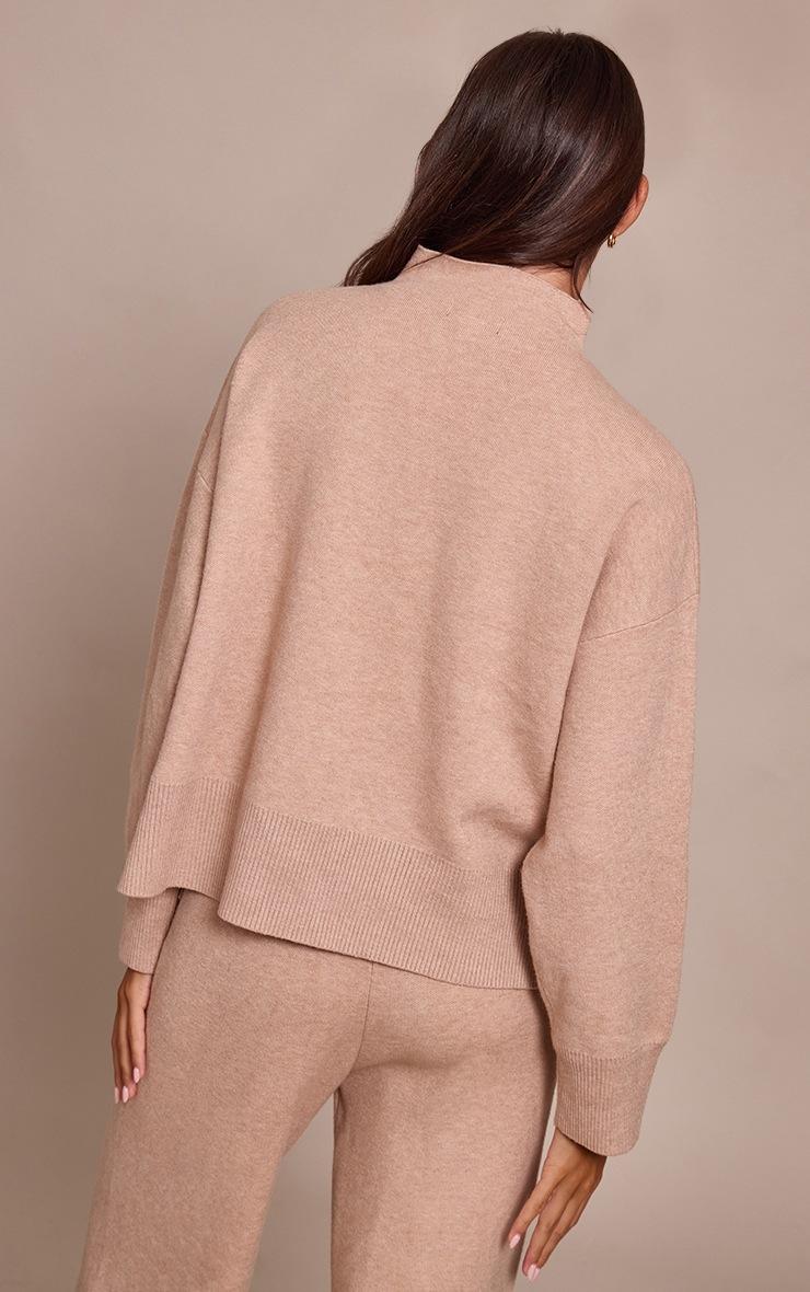Pretty Little Thing Oat Seam Detail Oversized Knitted Sweater