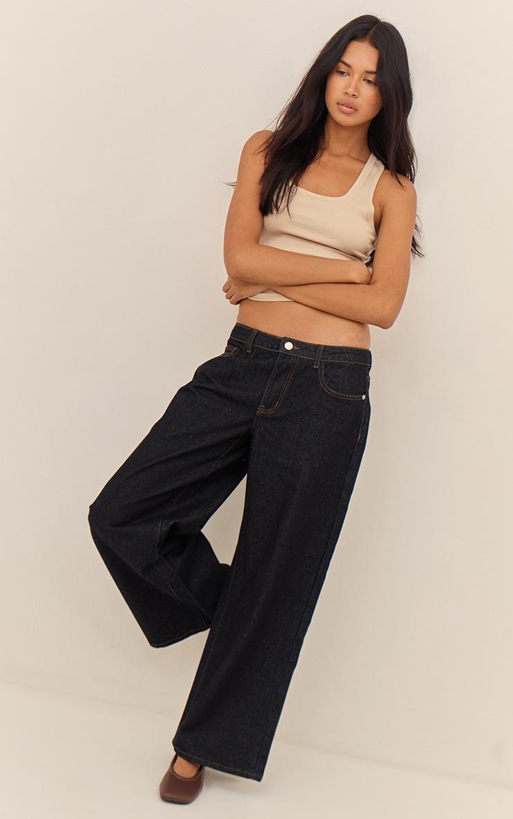 Pretty Little Thing Oatmeal Soft Rib Scoop Neck Vest Top