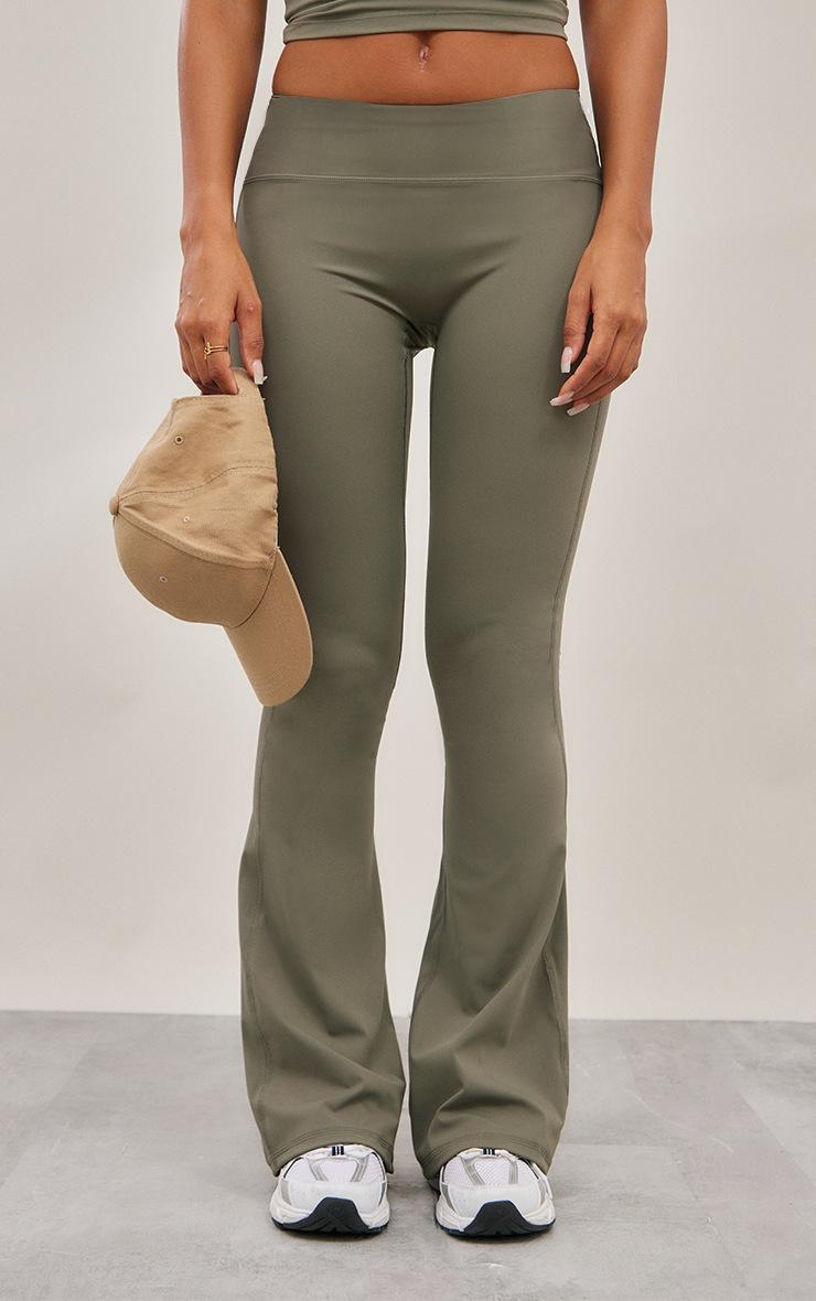 Pretty Little Thing Olive Ultimate Sculpt Flare Yoga Pants