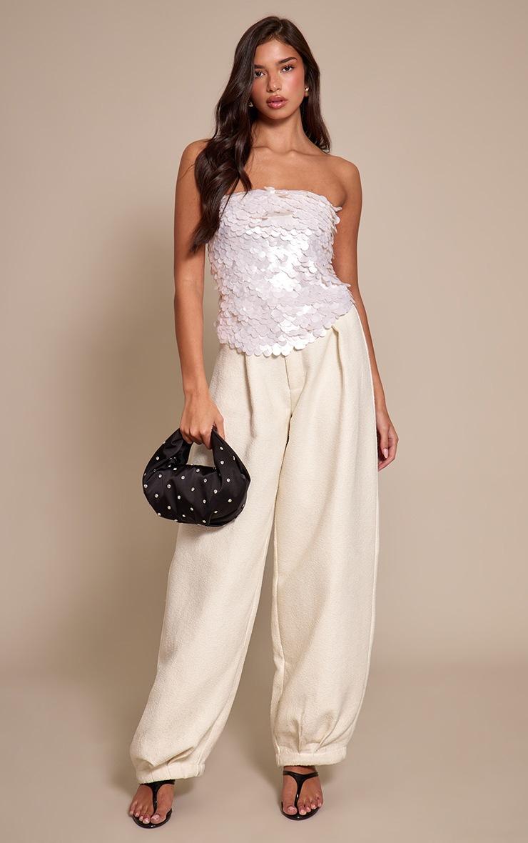 Pretty Little Thing Opal Premium Large Sequin Bandeau Top