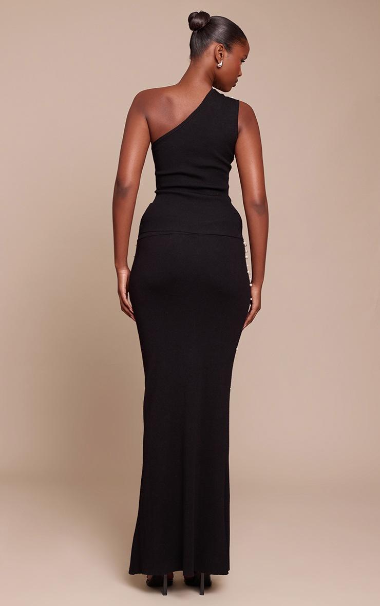 Pretty Little Thing Pearl Trim Detail Knitted Maxi Skirt