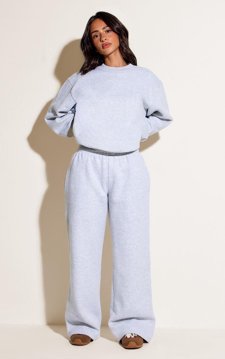 Pretty Little Thing Petite Ash Grey Oversized Crew Sweatshirt