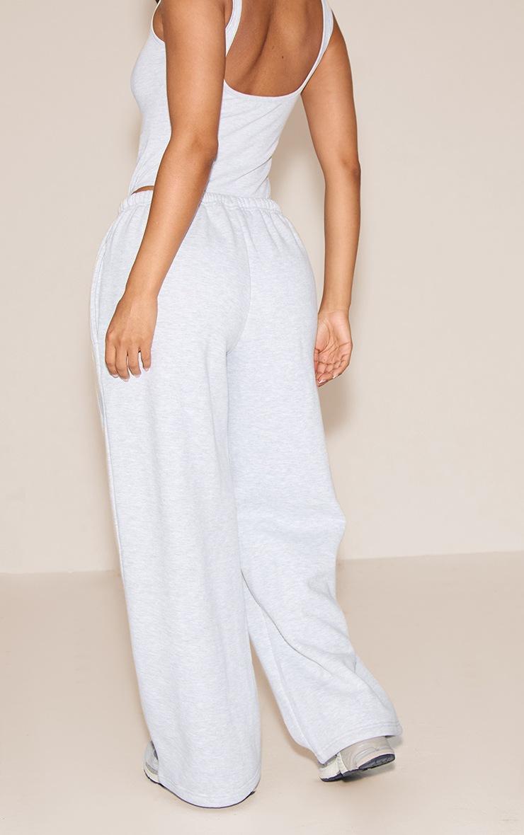Pretty Little Thing Petite Ash Grey Prettylittlething Wide Leg Sweatpants