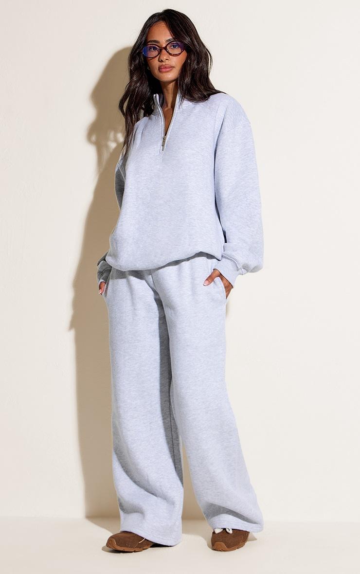 Pretty Little Thing Petite Ash Grey Straight Leg Sweatpants
