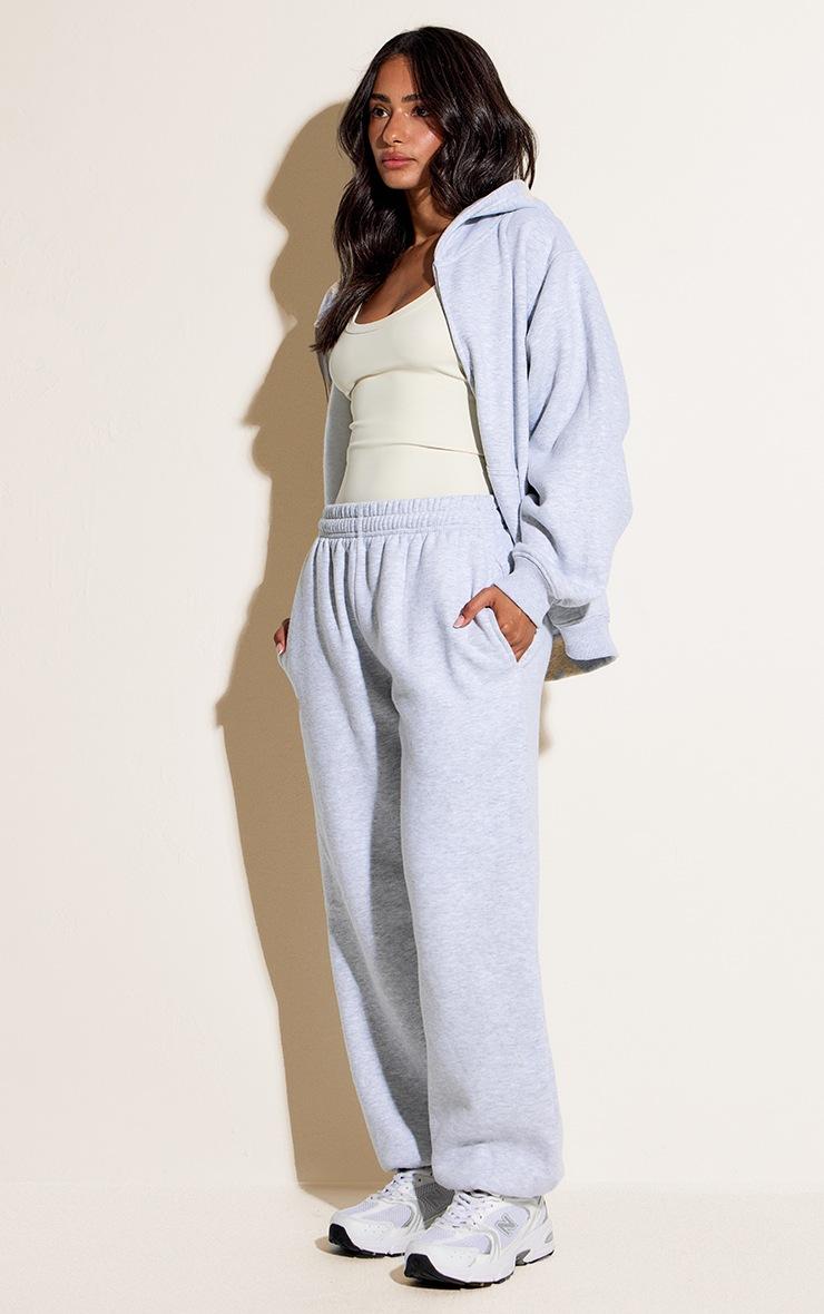 Pretty Little Thing Petite Ash Grey Zip Through Hoodie