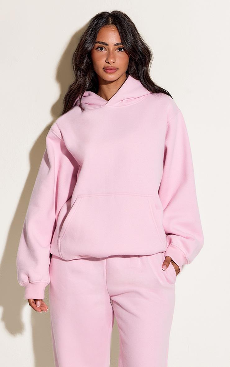 Pretty Little Thing Petite Baby Pink Oversized Pull Over Hoodie