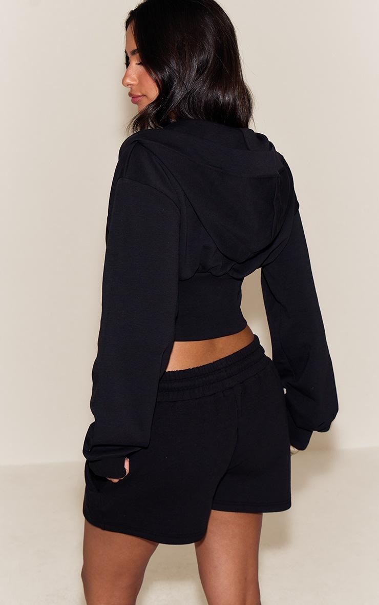 Pretty Little Thing Petite Black Embroidered Interlock Shorts