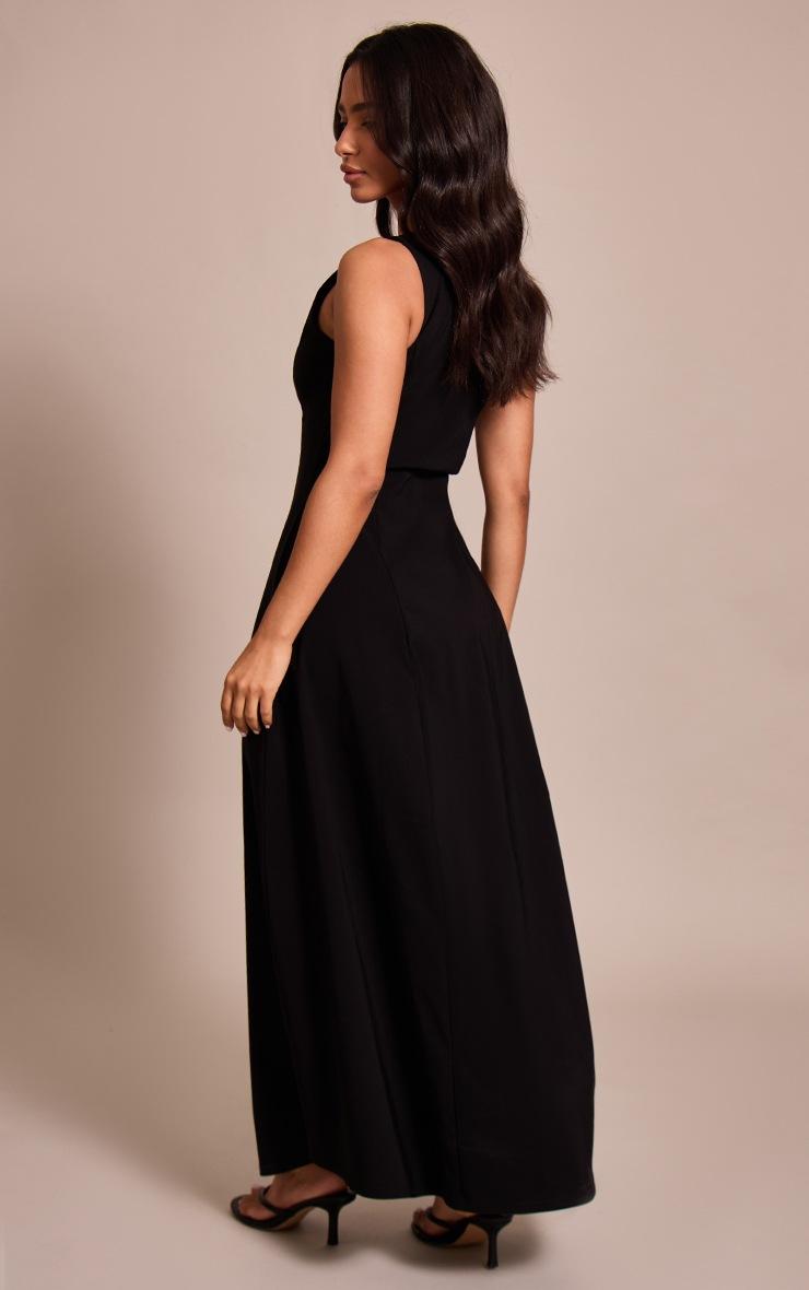 Pretty Little Thing Petite Black Scoop Neck Sleeveless Maxi Dress