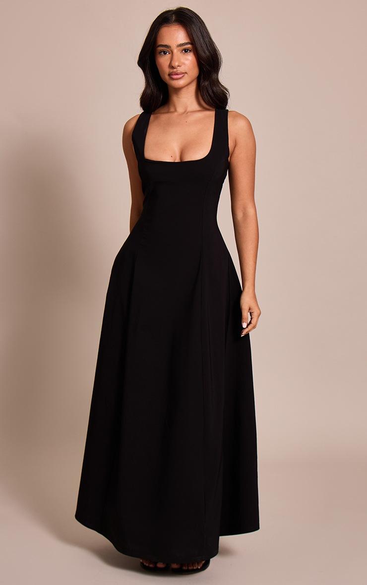 Pretty Little Thing Petite Black Scoop Neck Sleeveless Maxi Dress