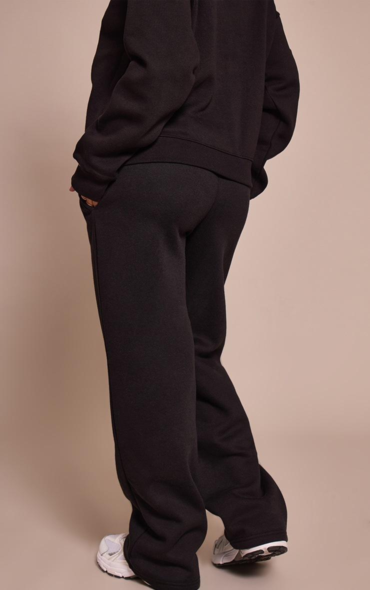 Pretty Little Thing Petite Black Seam Detail Straight Leg Sweatpants