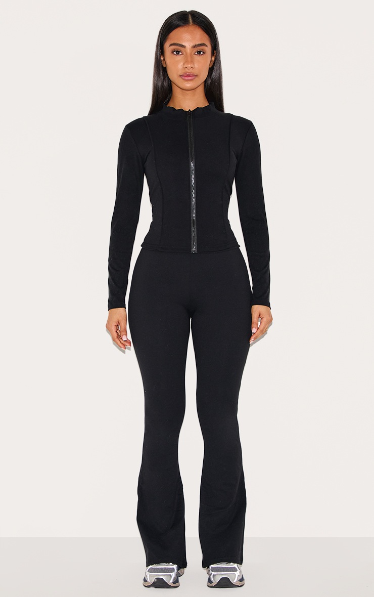 Pretty Little Thing Petite Black Snatched Sculpt Foldover Pants