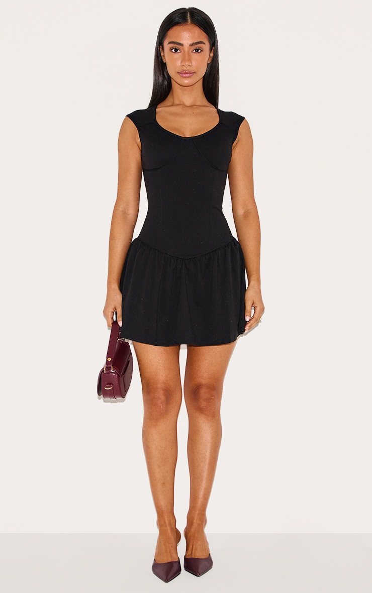 Pretty Little Thing Petite Black Snatched Sculpt Sleeveless Mini Dress