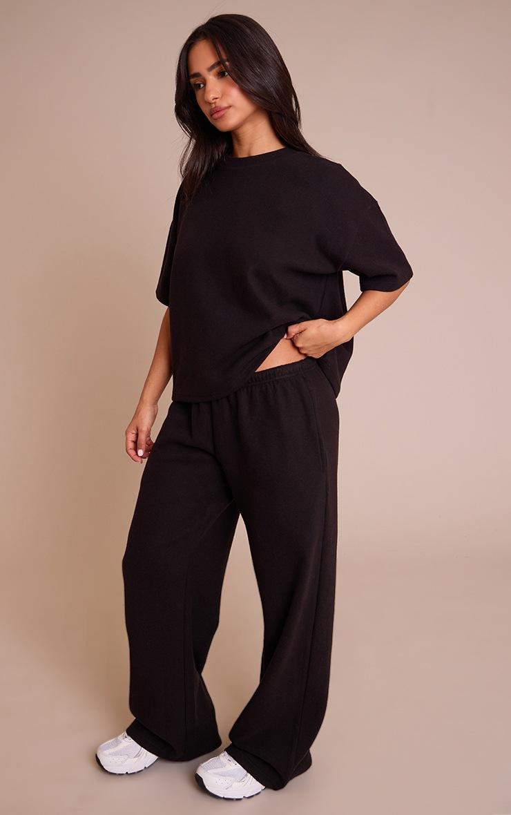 Pretty Little Thing Petite Black Soft Touch Boxy T-shirt