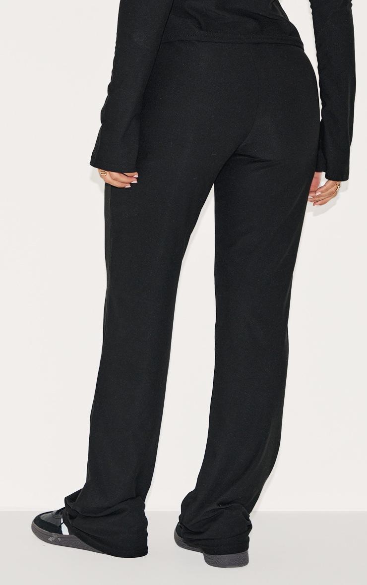 Pretty Little Thing Petite Black Soft Touch Straight Leg Pants