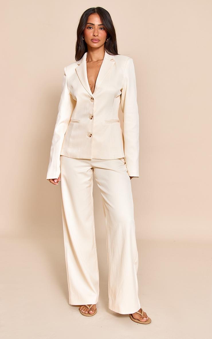 Pretty Little Thing Petite Buttercream Triple Button Blazer