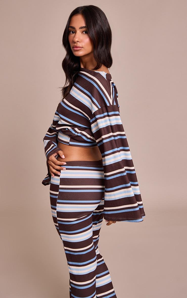 Pretty Little Thing Petite Chocolate Multi Asymmetric Slouchy Sweater