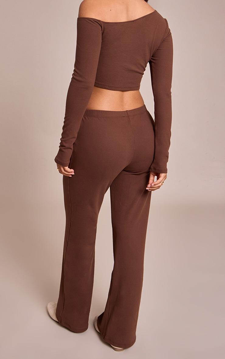 Pretty Little Thing Petite Chocolate Straight Leg Leggings