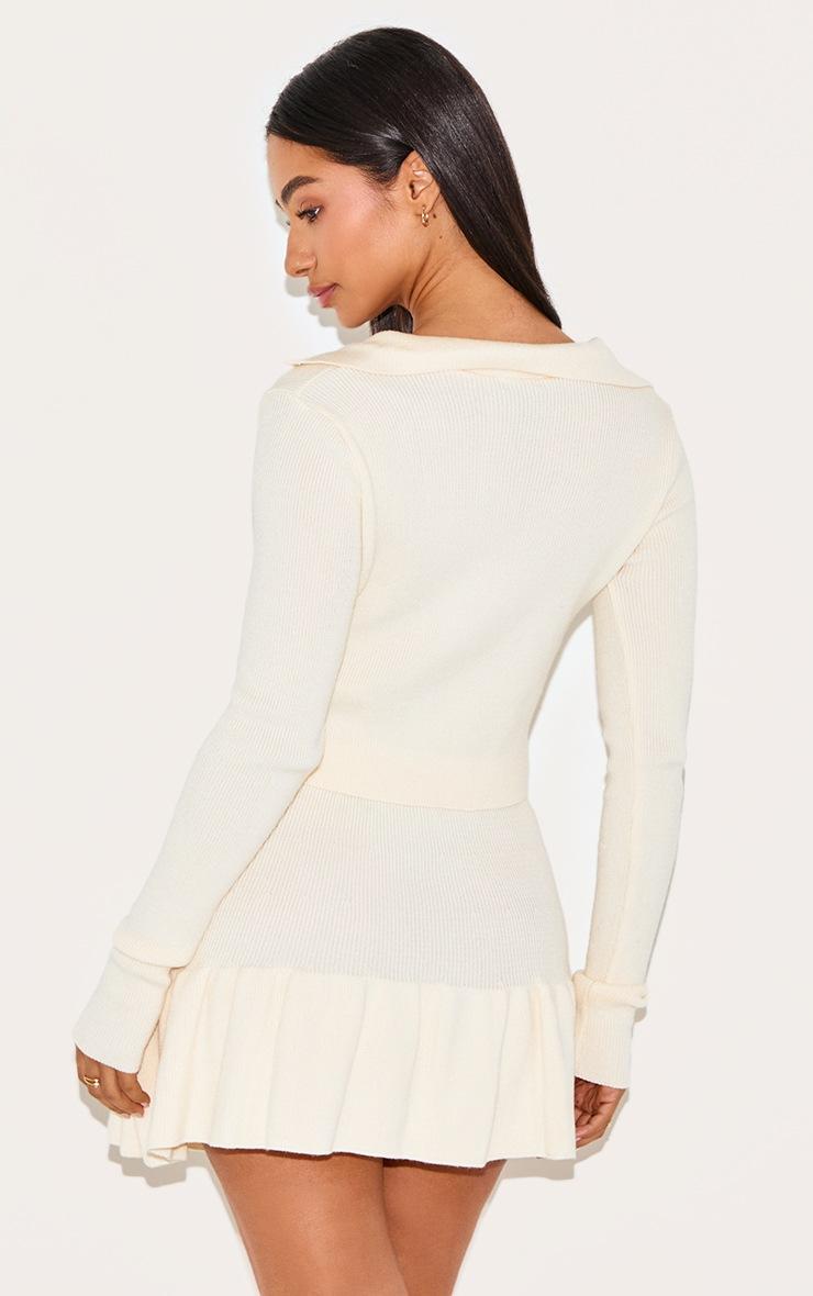 Pretty Little Thing Petite Cream Knitted Button Up Cardigan