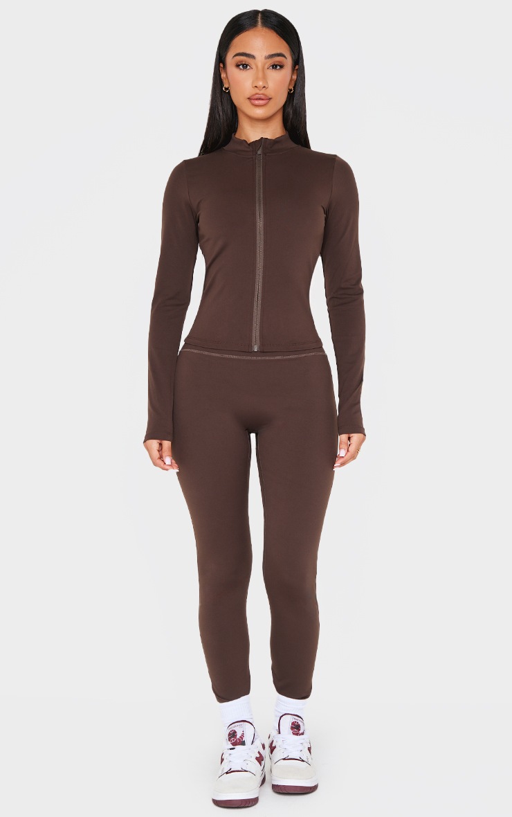 Pretty Little Thing Petite Espresso Basic Sculpt Jacket