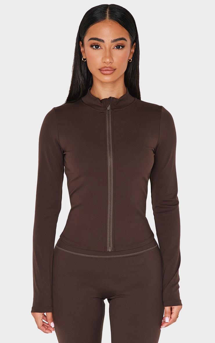 Pretty Little Thing Petite Espresso Basic Sculpt Jacket