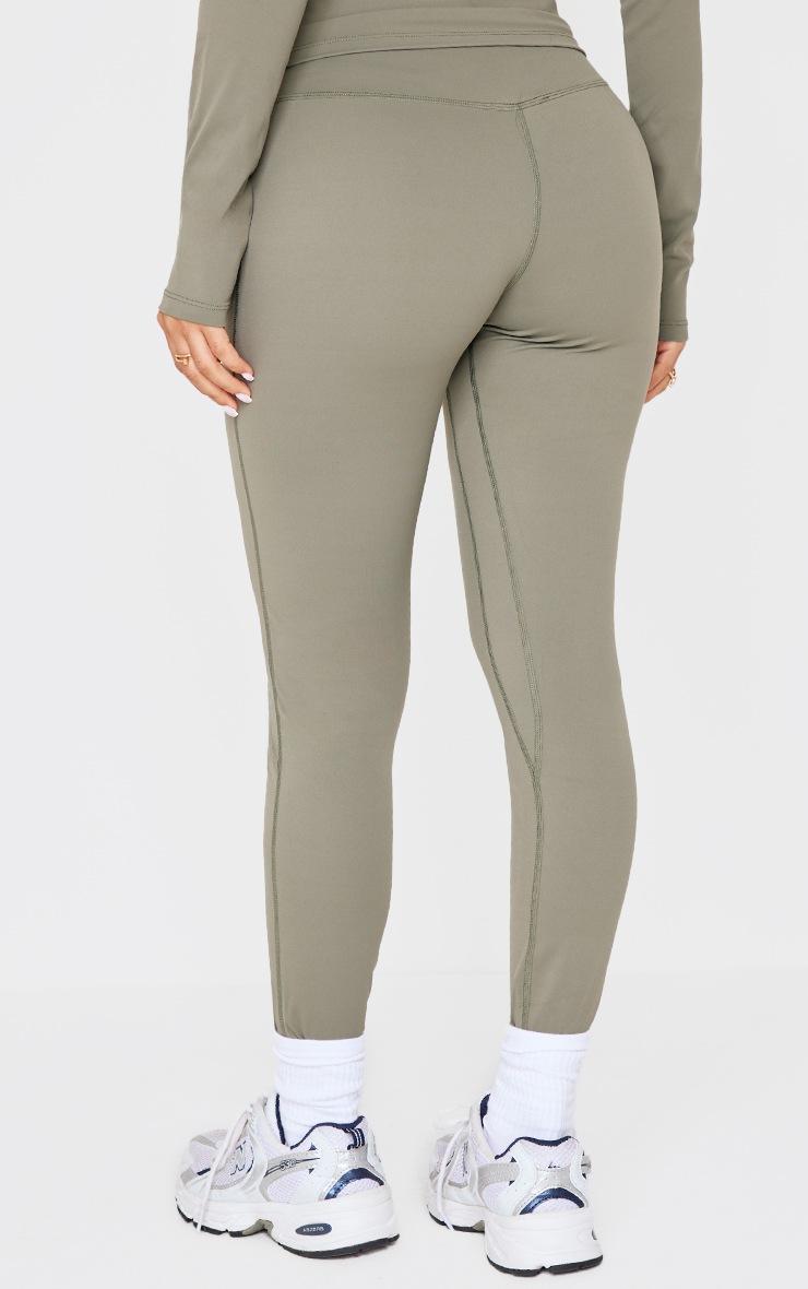 Pretty Little Thing Petite Olive Sculpt High Waist Gym Leggings
