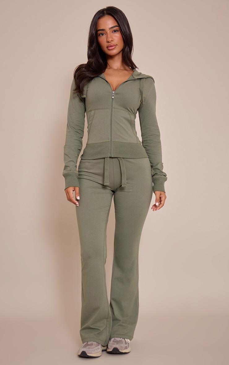 Pretty Little Thing Petite Sea Green Low Rise Skinny Flare Pants