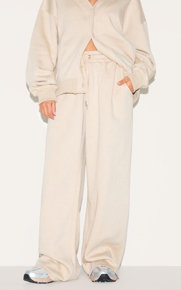 Pretty Little Thing Petite Stone Draw String Wide Sweatpants
