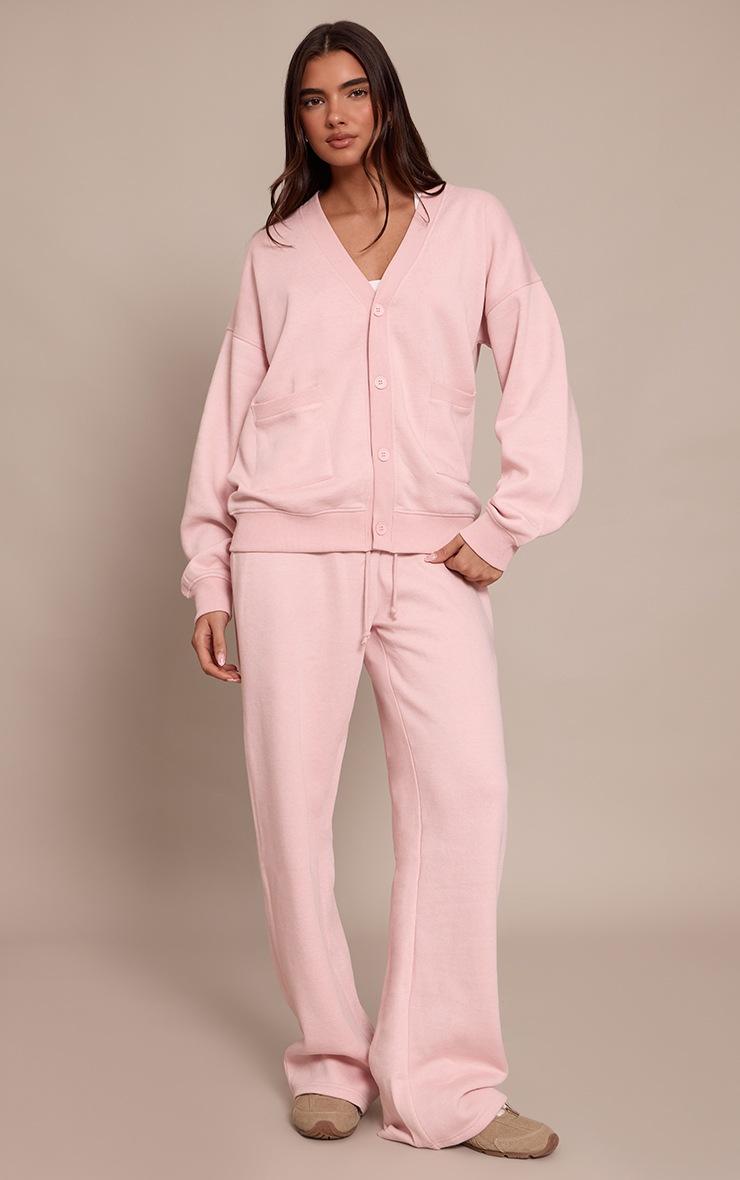 Pretty Little Thing Pink Button Front Pocket Sweat Cardigan