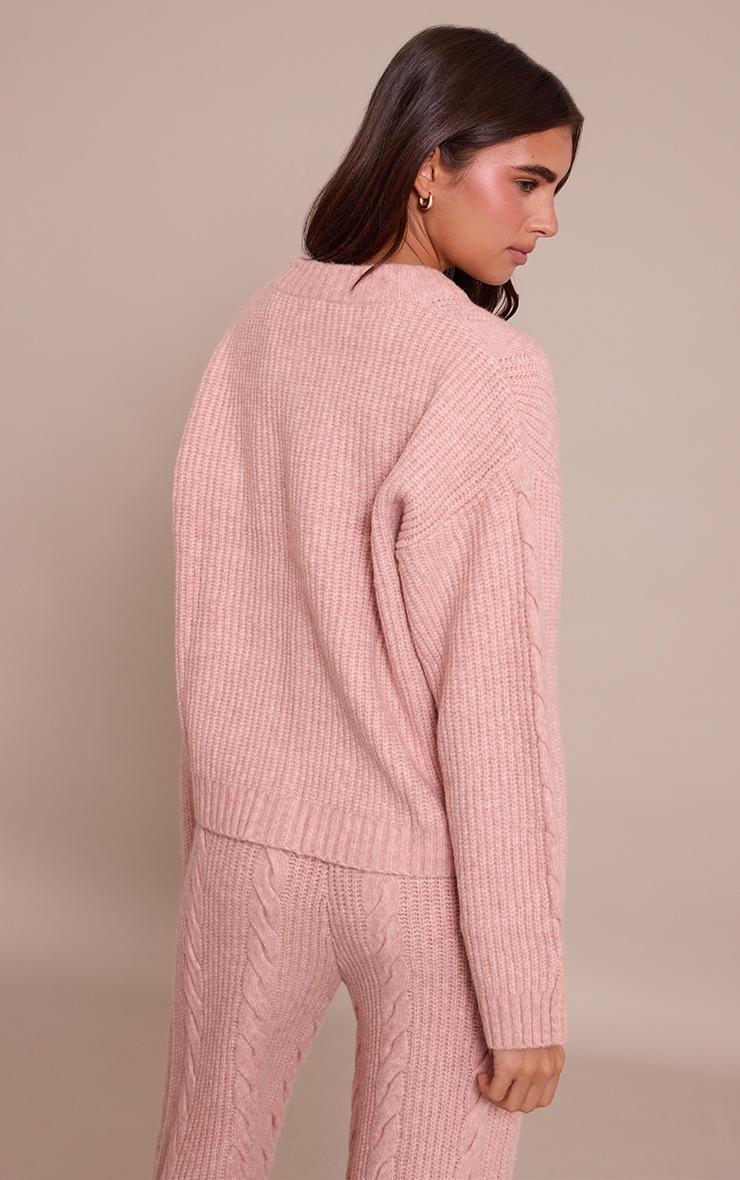 Pretty Little Thing Pink Cable Knit Button Through Cardigan