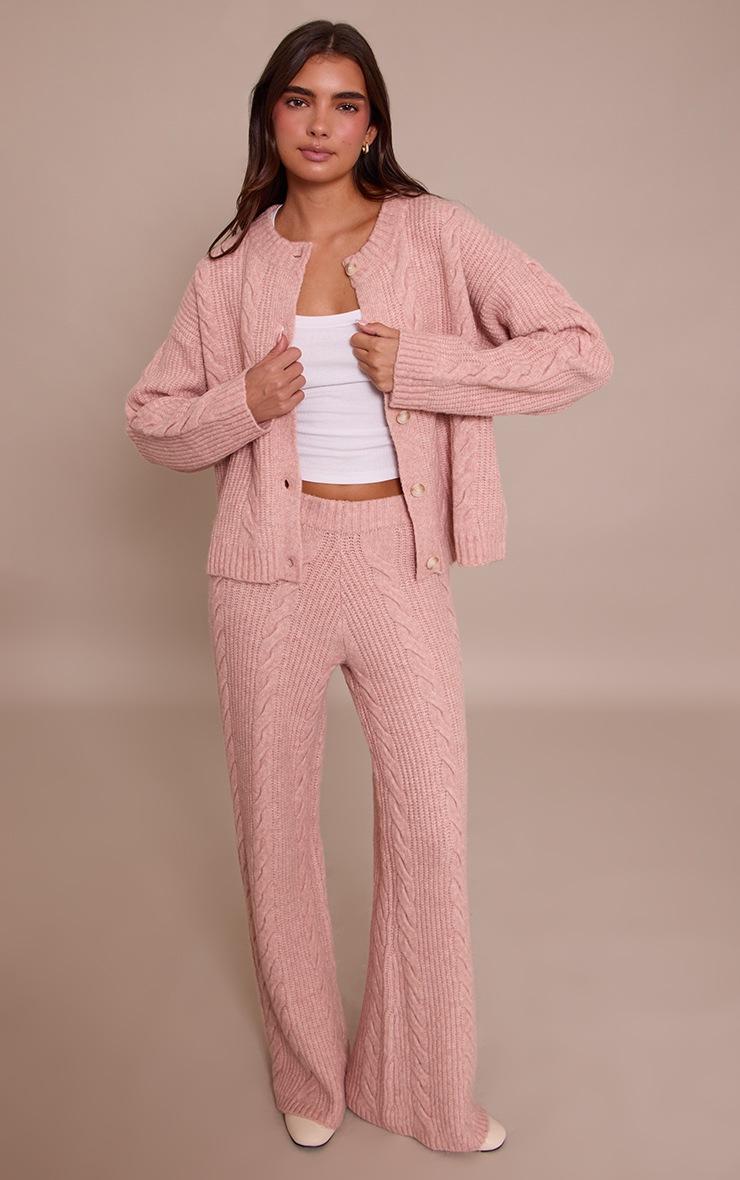 Pretty Little Thing Pink Cable Knit Button Through Cardigan