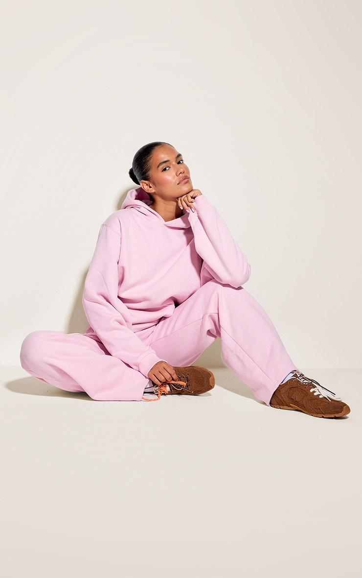 Pretty Little Thing Pink Cotton Fleece Pullover Hoodie