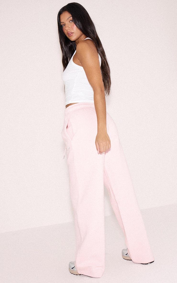 Pretty Little Thing Pink Logo Oversized Wide Leg Sweatpants