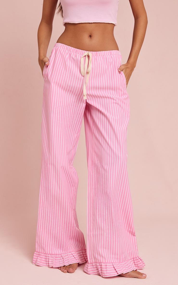 Pretty Little Thing Pink Pinstripe Pants With Contrast Ties