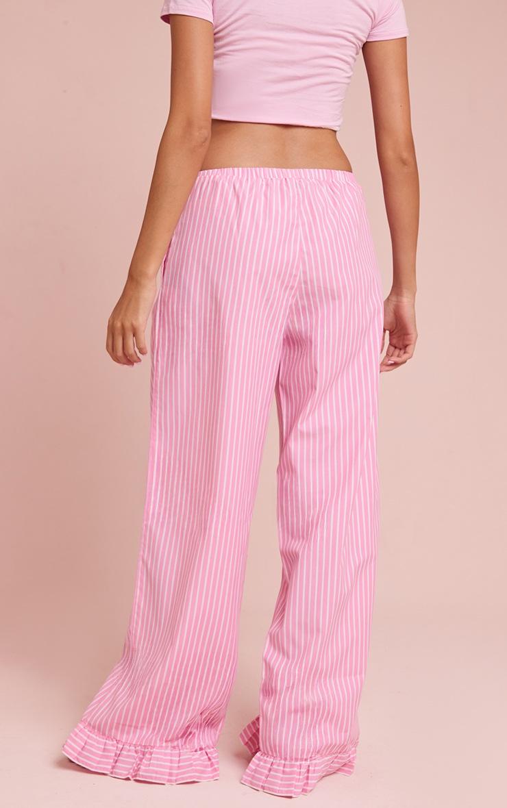 Pretty Little Thing Pink Pinstripe Pants With Contrast Ties