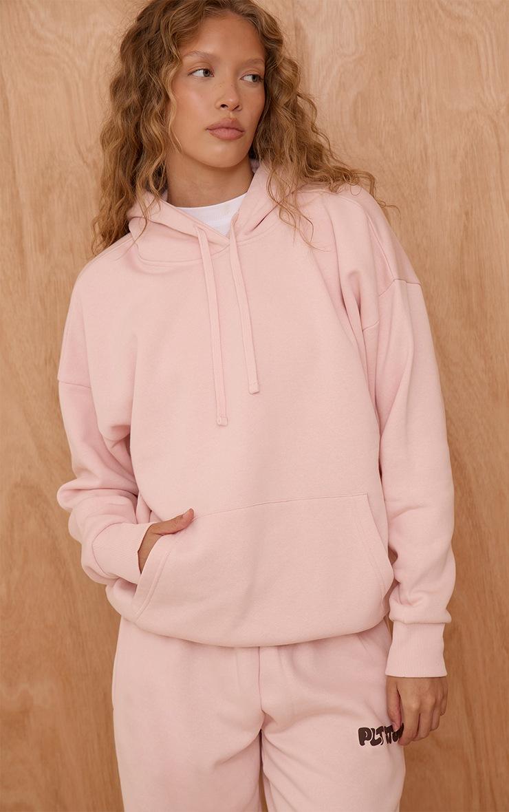 Pretty Little Thing Pink PLT Studio Print Oversized Hoodie