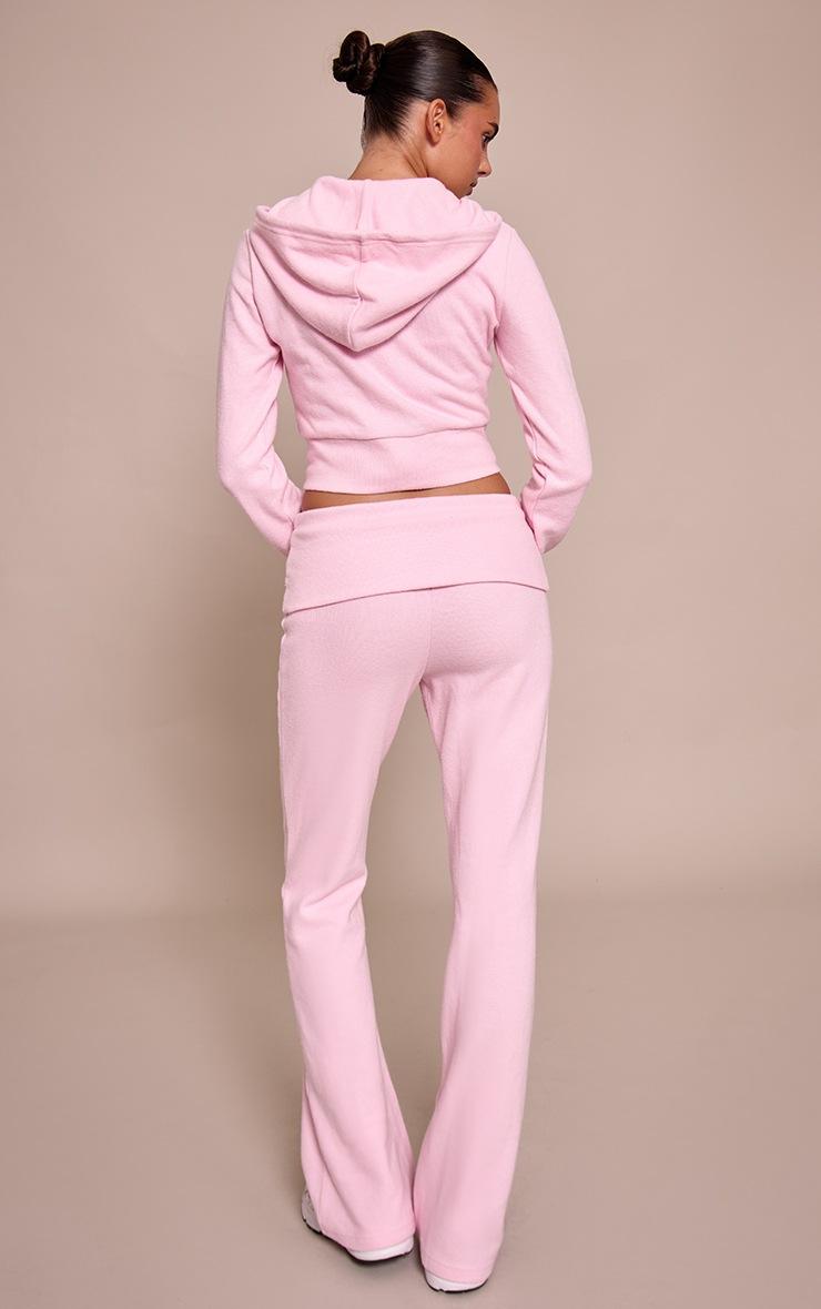 Pretty Little Thing Pink Soft Touch Fold Over Waist Flare