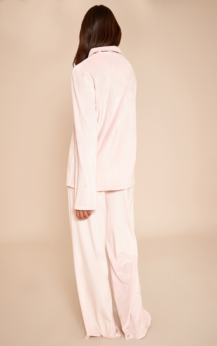 Pretty Little Thing Pink Soft Touch Piping Detail Pajama Set