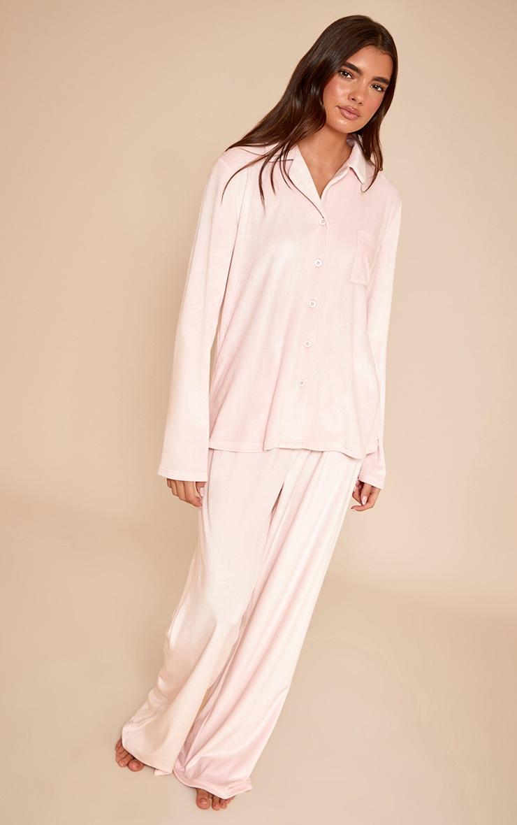 Pretty Little Thing Pink Soft Touch Piping Detail Pajama Set